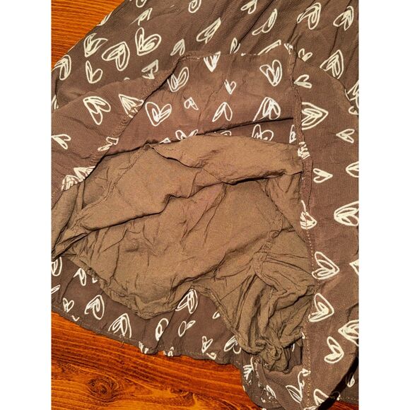 Urban Outfitters Juliette Heart Printed Brown Short Sleeve Romper - Picture 7 of 7